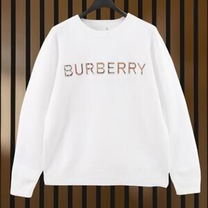 Burberr Men's White Sweatshirt